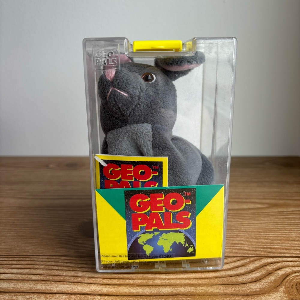 Geo Pals “Racer” Grey Rabbit